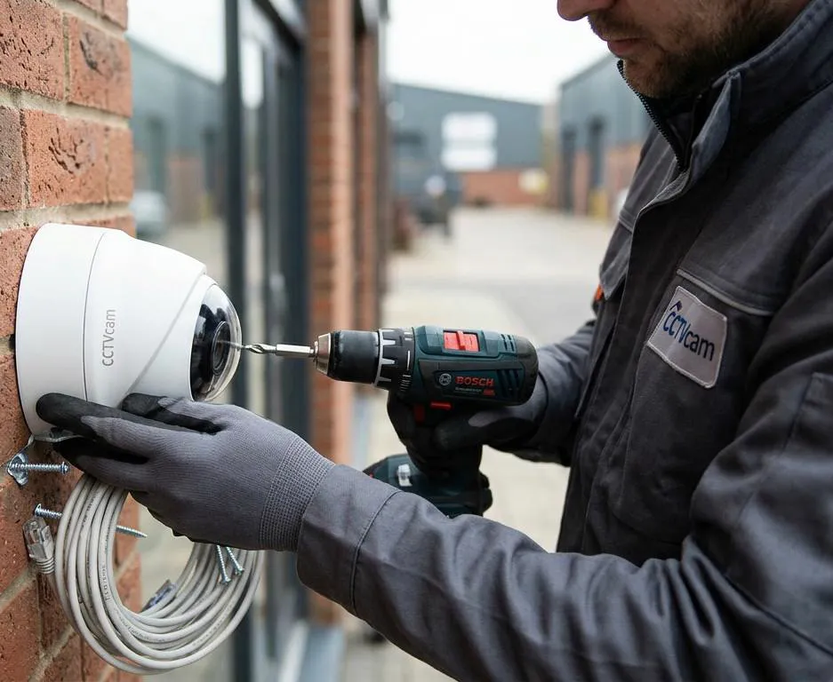 Professional CCTV camera installation by expert engineer in London